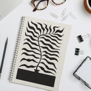 Bloc-notes A5 en herbe à éléphant à reliure spirale