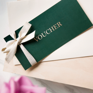 Bons cadeaux avec finitions luxueuses