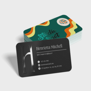 Cartes de visite en PVC avec finitions exclusives