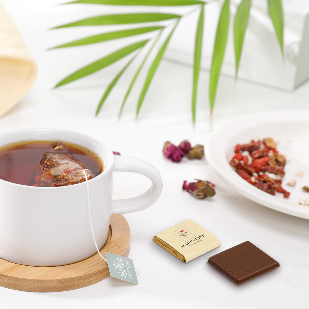 Carrés chocolat papier recyclé