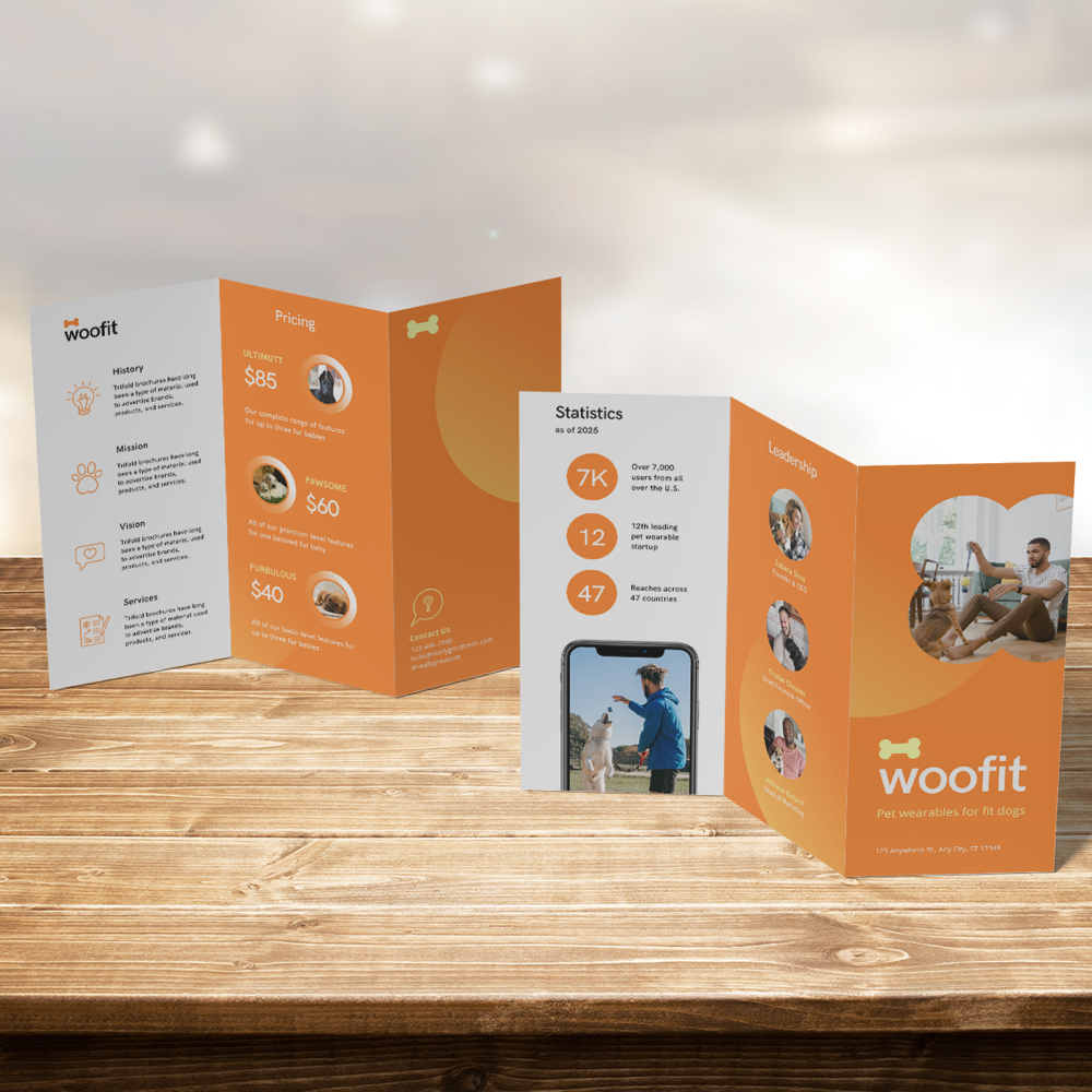 Dépliant 2 plis accordéon - 3 volets