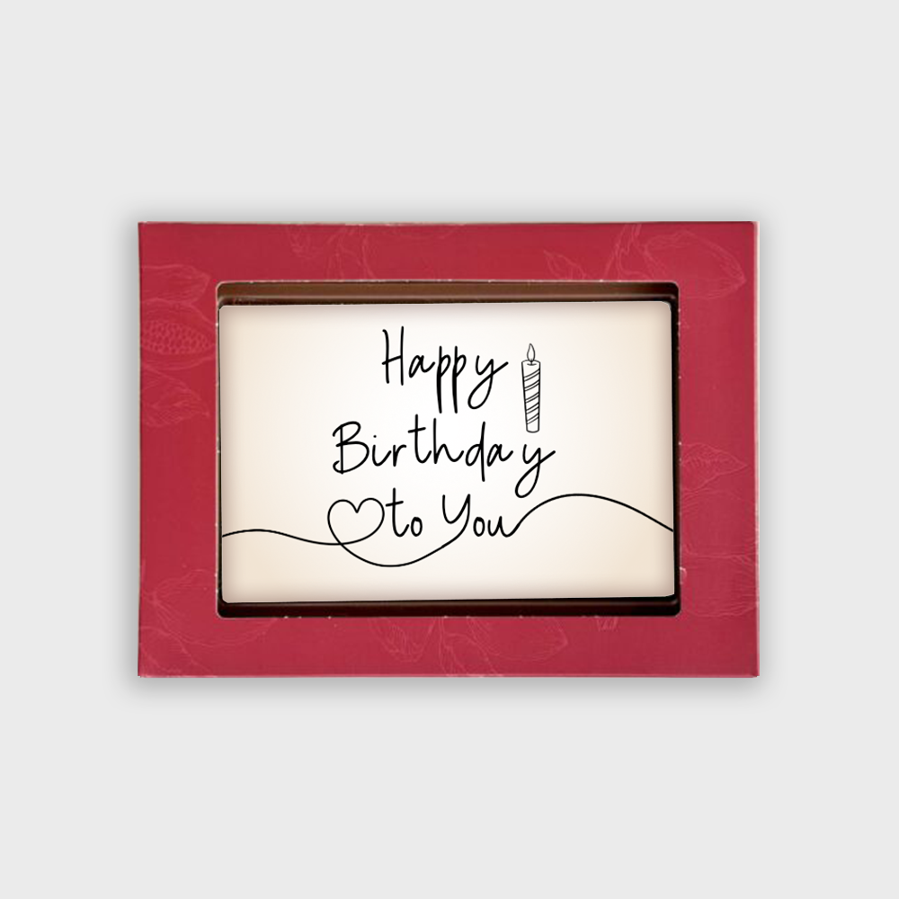 Carte de vœux en chocolat