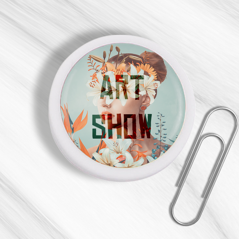 Aimant rond effet doming