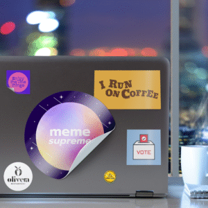 Autocollants en film blanc