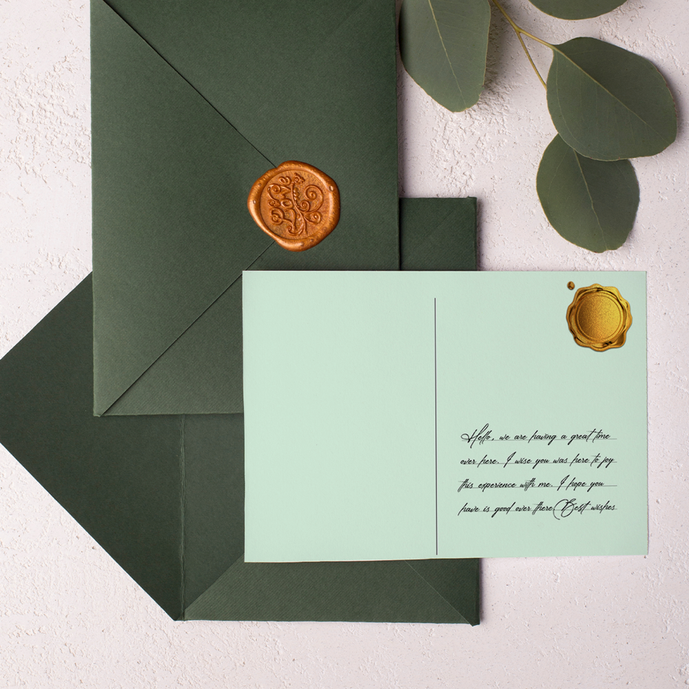 Cartes postales avec finition deluxe