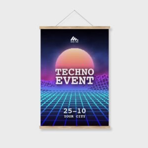 Affiche avec crochets suspension