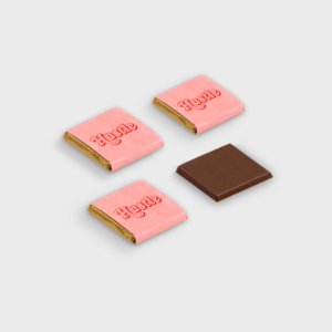 Carrés chocolat papier recyclé