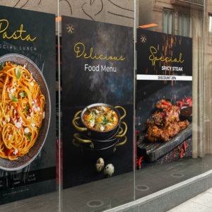 Affiches à dos bleu